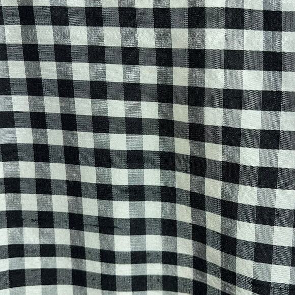 Ann Taylor Vintage Women’s‎ Black White Silk Checkered Chic Cropped Jacket 4 - Picture 5 of 6